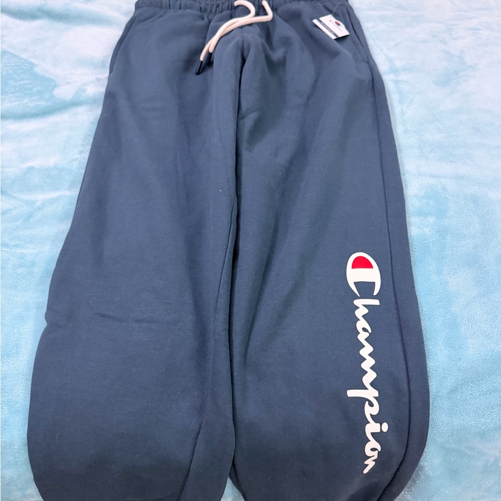 Champion men's Navy Joggers with Logo